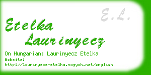 etelka laurinyecz business card